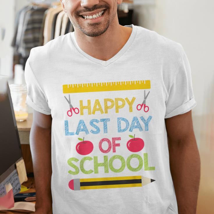 Cool Stylish Happy Last Day Of School Shirt Graduation Men's V-Neck T-Shirt
