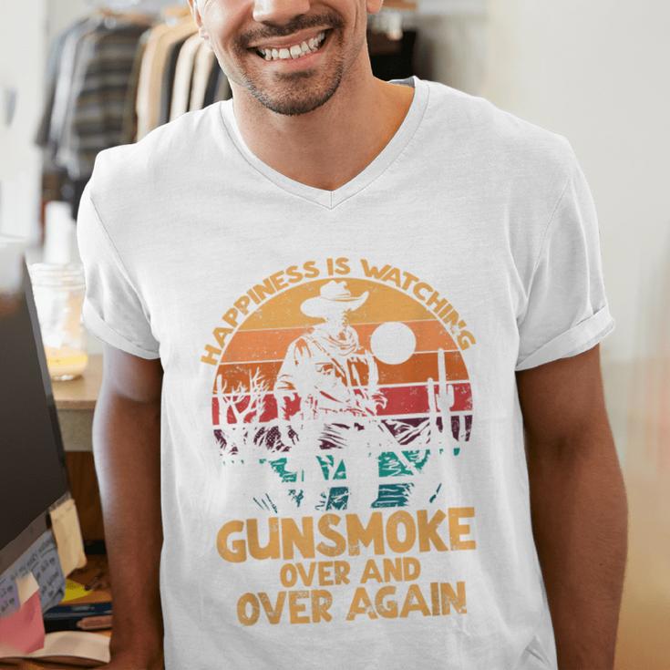 Cowboy Joy Nostalgia Television For Western Lovers Men's V-Neck T-Shirt