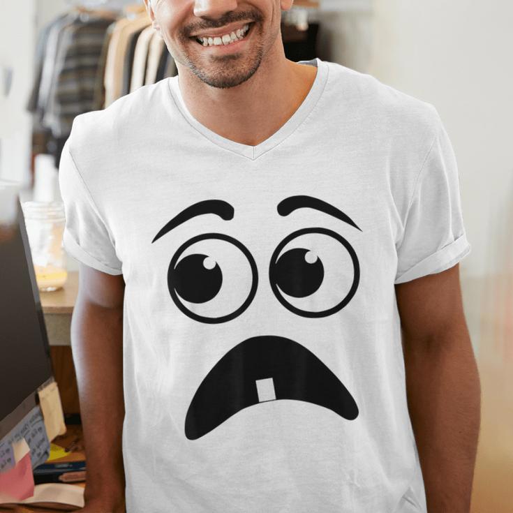 Creepy Face Carrot Halloween Book Character Costume Men's V-Neck T-Shirt