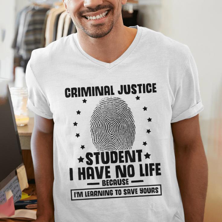 Criminal Justice School Degree Graduation Day Student Men's V-Neck T-Shirt