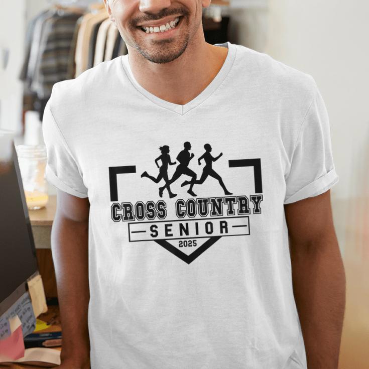Cross Country Senior Night Senior 2025 Graduation Party 40 Men's V-Neck T-Shirt