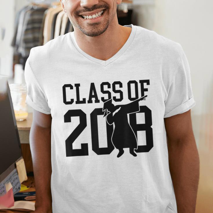 Dabbing Graduation Shirt Class Of 2018 Men's V-Neck T-Shirt