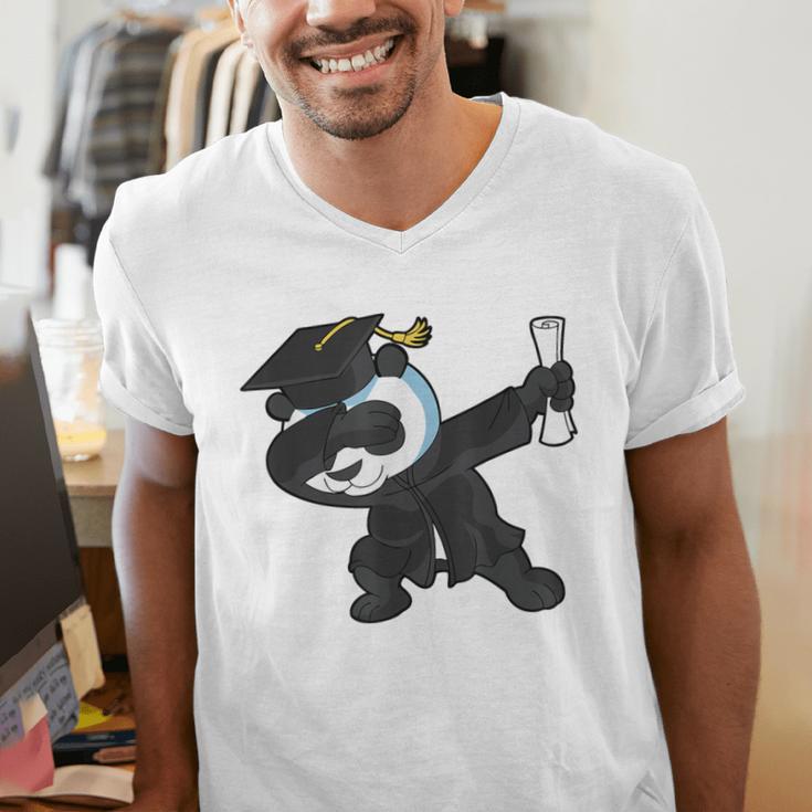 Dabbing Panda Bear Graduation Senior 2019 Shirt Men's V-Neck T-Shirt