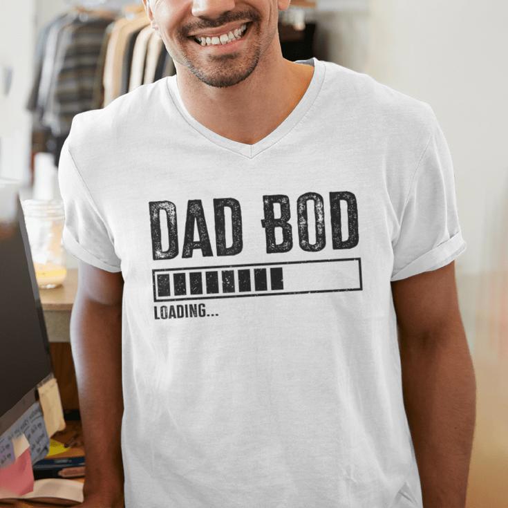 Dad BOD Loading 2024 Dad Fathers Day Baby Announcement Men's V-Neck T-Shirt