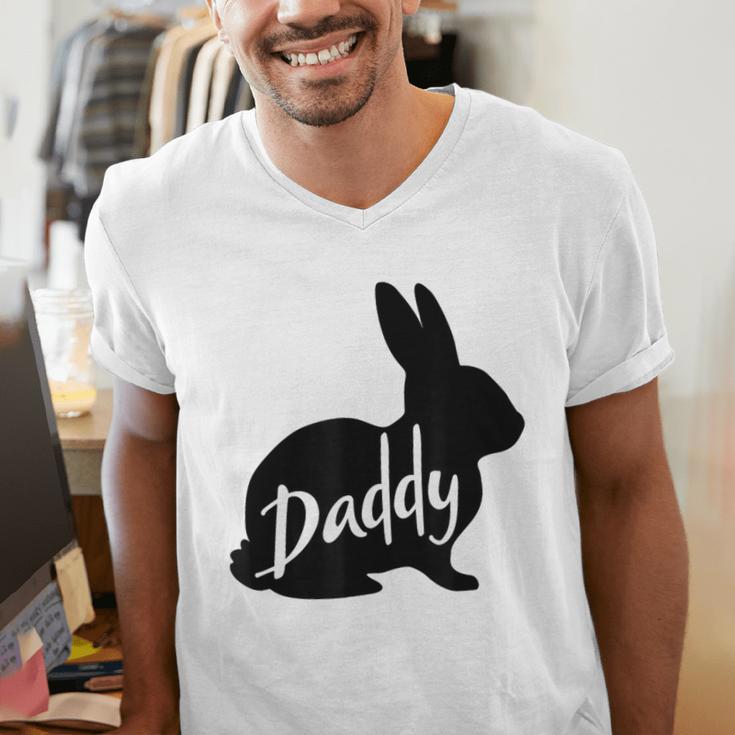 Daddy Bunny Rabbit Father Dad Easter Men's V-Neck T-Shirt Daddy Bunny Rabbit Father Dad Easter Men's V-Neck T-Shirt