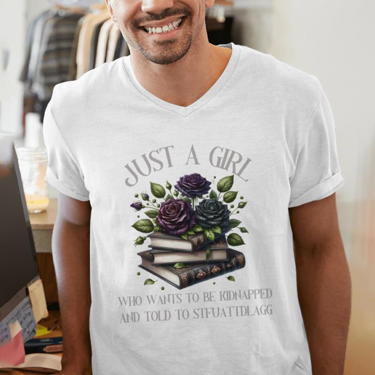 Dark Romance Women Smutt Book Lover Merch STFUATTDLAGG Good Men's V-Neck T-Shirt