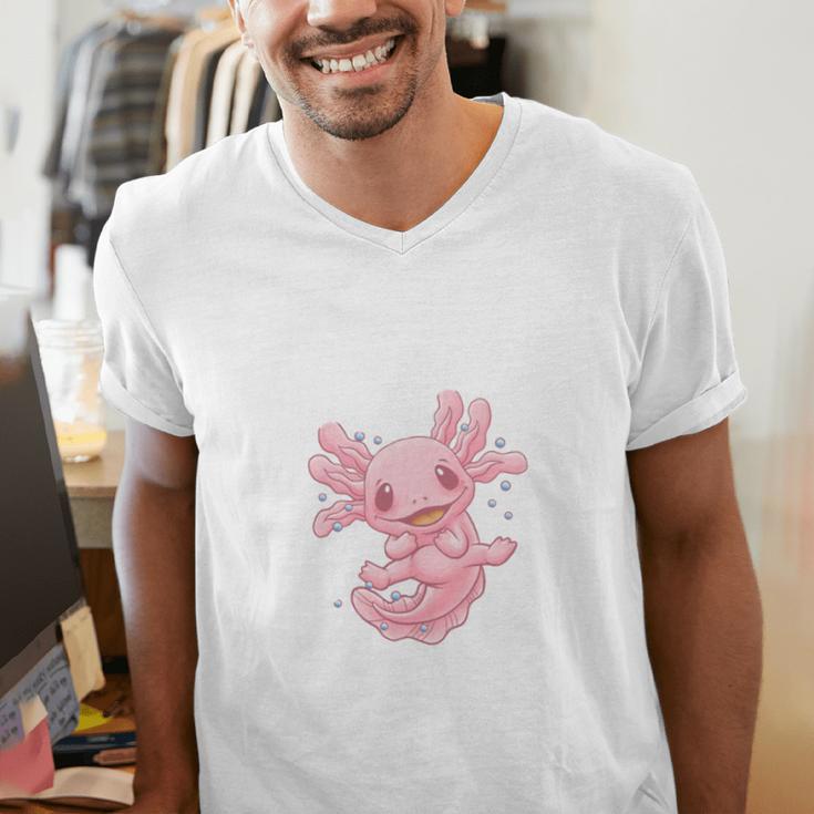 Most Days I Just Wanna Be An Axolotl Salamander Introvert Men's V-Neck T-Shirt