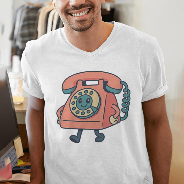 Dial It Back Retro Tech Nostalgia Vintage Premium Tri-Blend Men's V-Neck T-Shirt Dial It Back Retro Tech Nostalgia Vintage Premium Tri-Blend Men's V-Neck T-Shirt