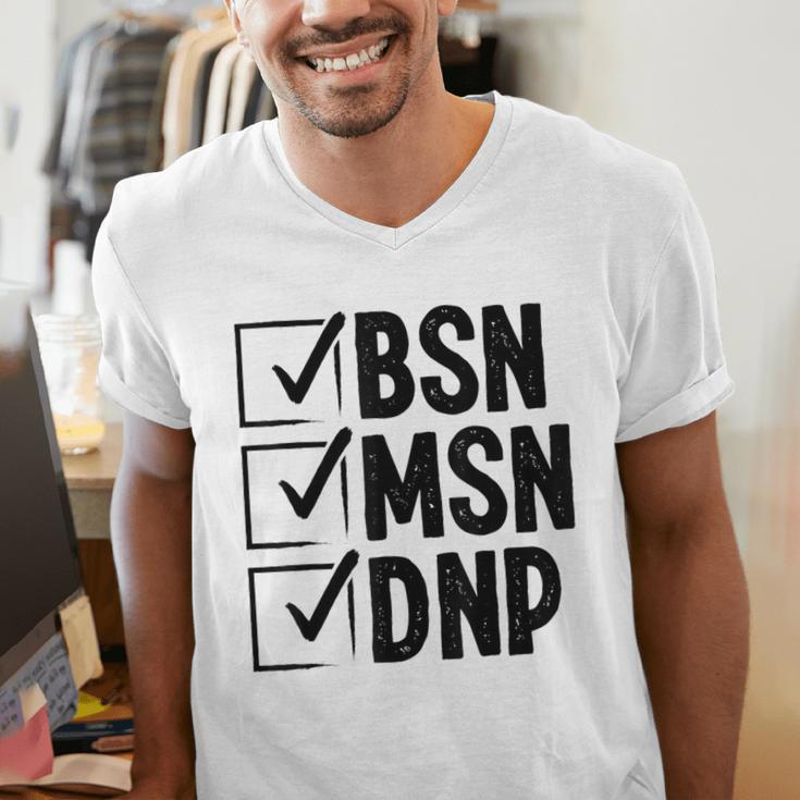 DNP Doctor MSN BSN DNP Nurse DNP Degree Graduation Men's V-Neck T-Shirt
