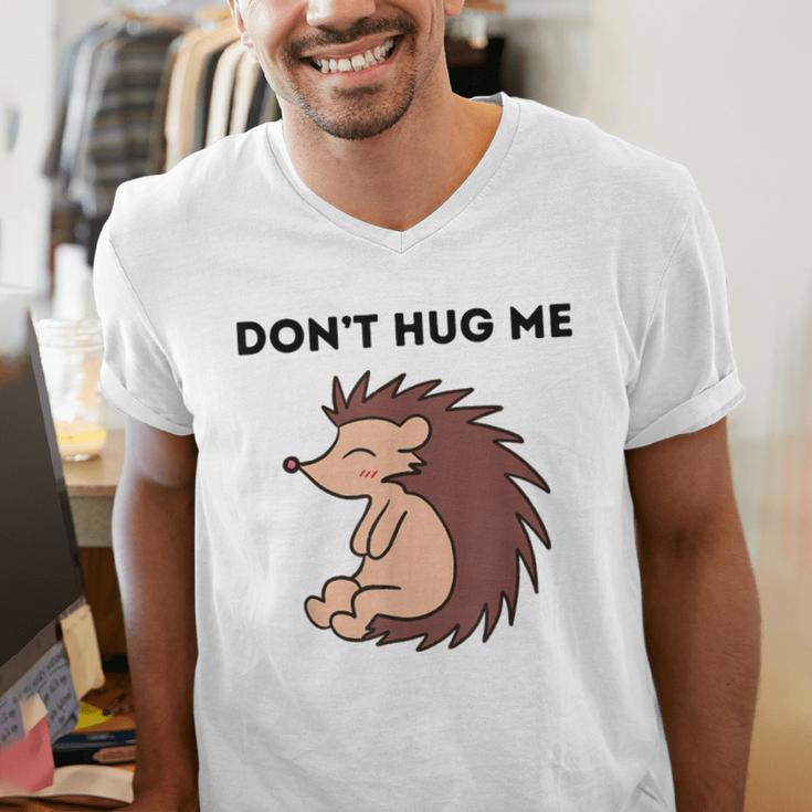 Don't Hug Me Porcupine Or Hedgehog Introvert Men's V-Neck T-Shirt Don't Hug Me Porcupine Or Hedgehog Introvert Men's V-Neck T-Shirt
