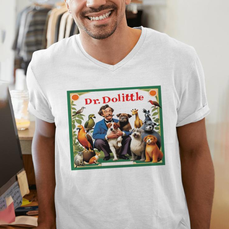 Dr Dolittle Children's Book Cover Premium Tri-Blend Men's V-Neck T-Shirt