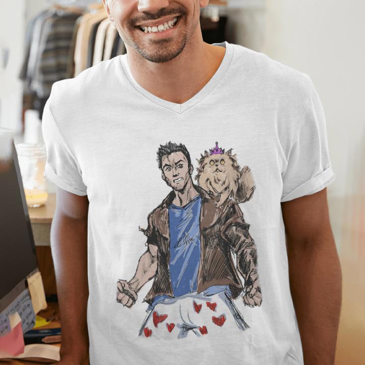 Dungeon Crawler Carl Sketchbook Princess Donut And Carl Book Men's V-Neck T-Shirt Dungeon Crawler Carl Sketchbook Princess Donut And Carl Book Men's V-Neck T-Shirt