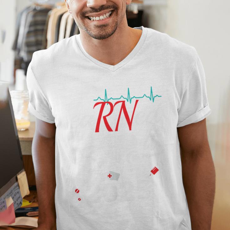 Earned It Nurse Graduation 2025 Nursing Grad Student RN LPN Men's V-Neck T-Shirt