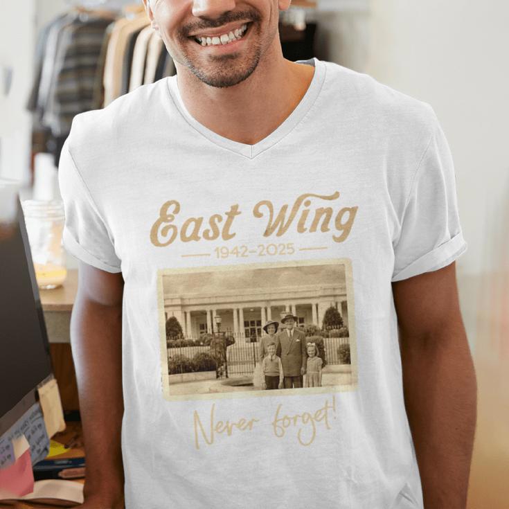East Wing Never Forget American Vintage Nostalgia Premium Tri-Blend Men's V-Neck T-Shirt