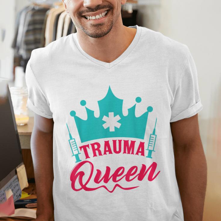 EMT Trauma Queen Paramedic Student T-Shirt Graduation Men's V-Neck T-Shirt