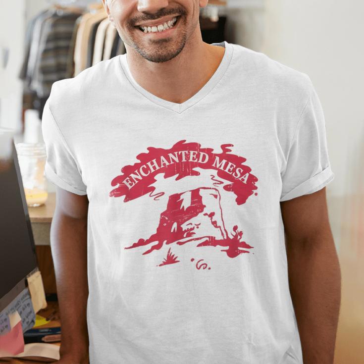 Enchanted Mesa Plateau Nostalgia Men's V-Neck T-Shirt