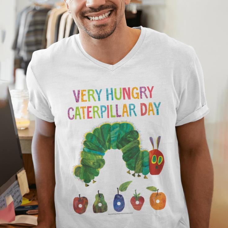 Eric Carle Very Hungry Caterpillar Day Children's Book Men's V-Neck T-Shirt
