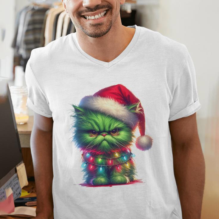 Ew People Meowy Cat Christmas Introvert Men Women Men's V-Neck T-Shirt