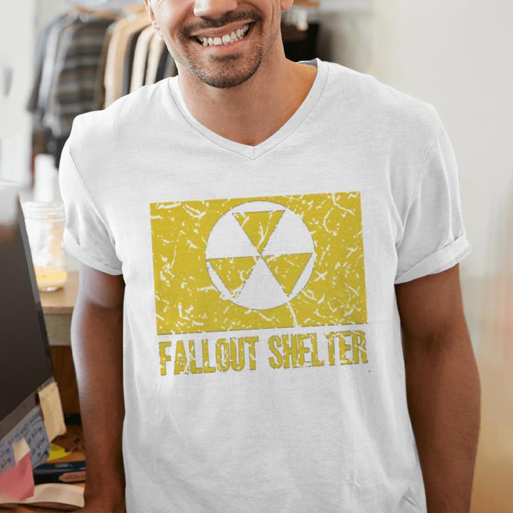 Fallout Shelter Nuclear War Radioactive Nostalgia T-Shirt Men's V-Neck T-Shirt