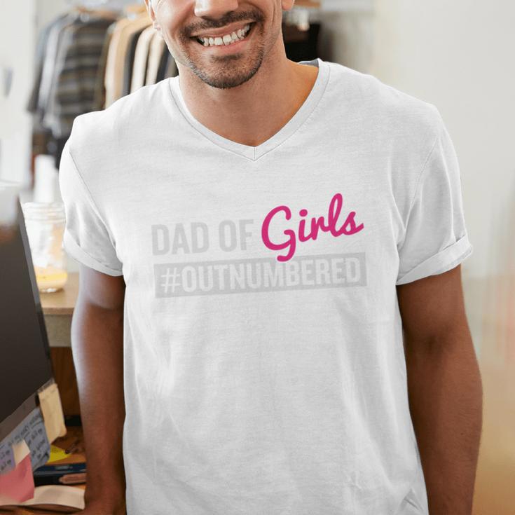 Father's Day Dad From Girl Outnumbered Men's V-Neck T-Shirt