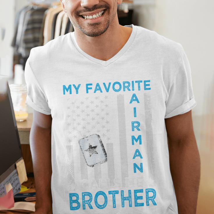 My Favorite Airman Calls Me Brother Airman Graduation Premium Tri-Blend Men's V-Neck T-Shirt