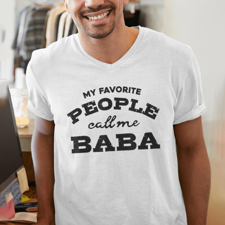 My Favorite People Call Me Baba And Cute Dad T-Shirt Men's V-Neck T-Shirt