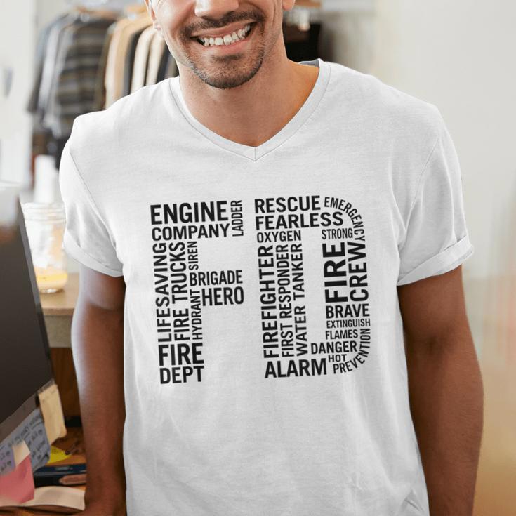 Fire Academy Graduation T-Shirt Firefighter Support Tee Men's V-Neck T-Shirt