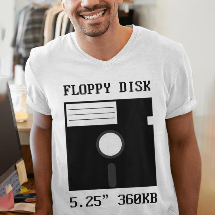 Floppy Disk Computer Nostalgia Fun PC Enthusiast History Men's V-Neck T-Shirt