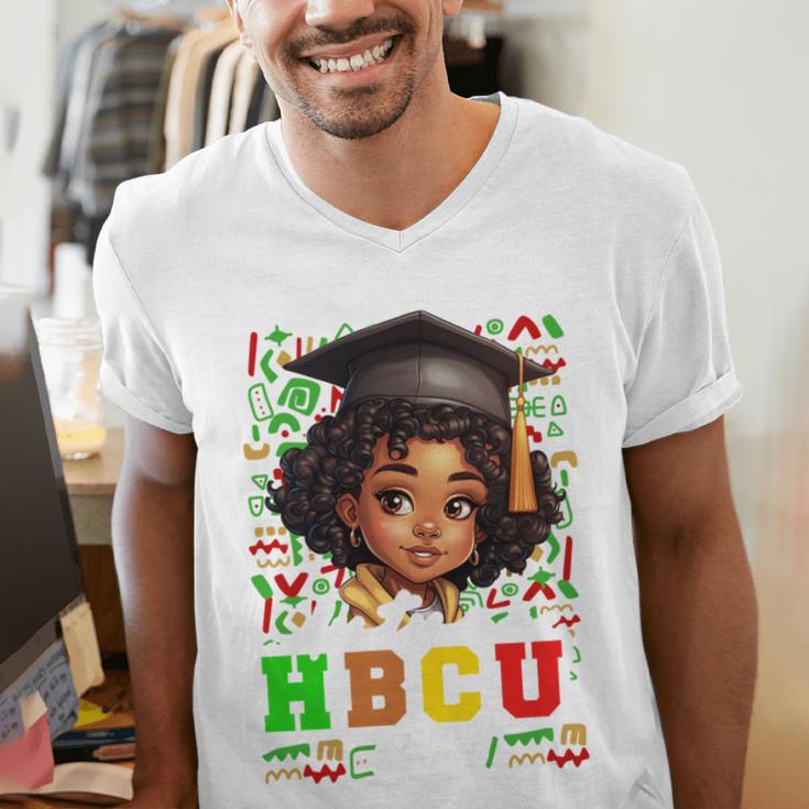 Future HBCU Grad Girl Kids Graduation HBCU College Men's V-Neck T-Shirt