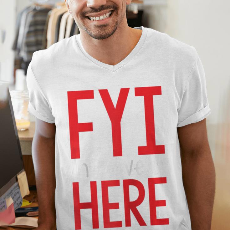 Fyi Introvert Here Raglan Baseball Tee Men's V-Neck T-Shirt