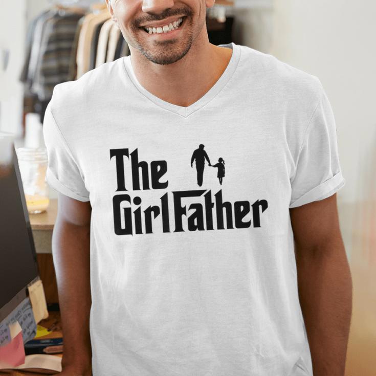 The Girl Father Dad Of Girls Daddy Daughter Men's V-Neck T-Shirt The Girl Father Dad Of Girls Daddy Daughter Men's V-Neck T-Shirt