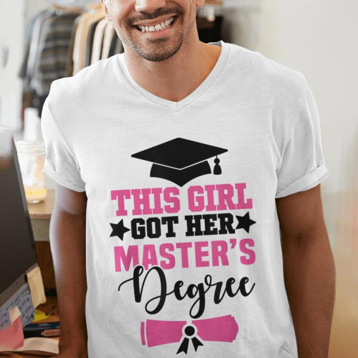 This Girl Got Her Masters Degree Graduation Mastered It 2024 Men's V-Neck T-Shirt