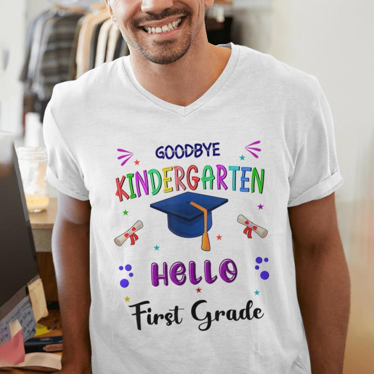 Goodbye Kindergarten Graduation Class 2025 1st Grade Kids Men's V-Neck T-Shirt