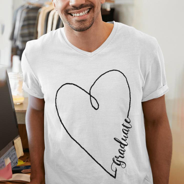 Graduate Heart Shirt Graduation Men's V-Neck T-Shirt