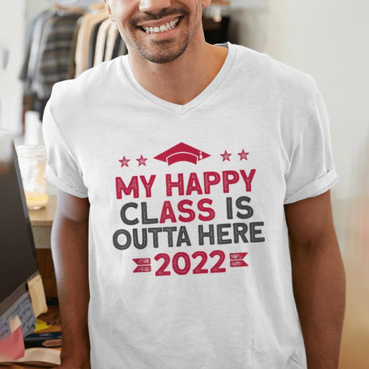 Graduation 2022 My Happy Class Is Outta Here Senior Men's V-Neck T-Shirt
