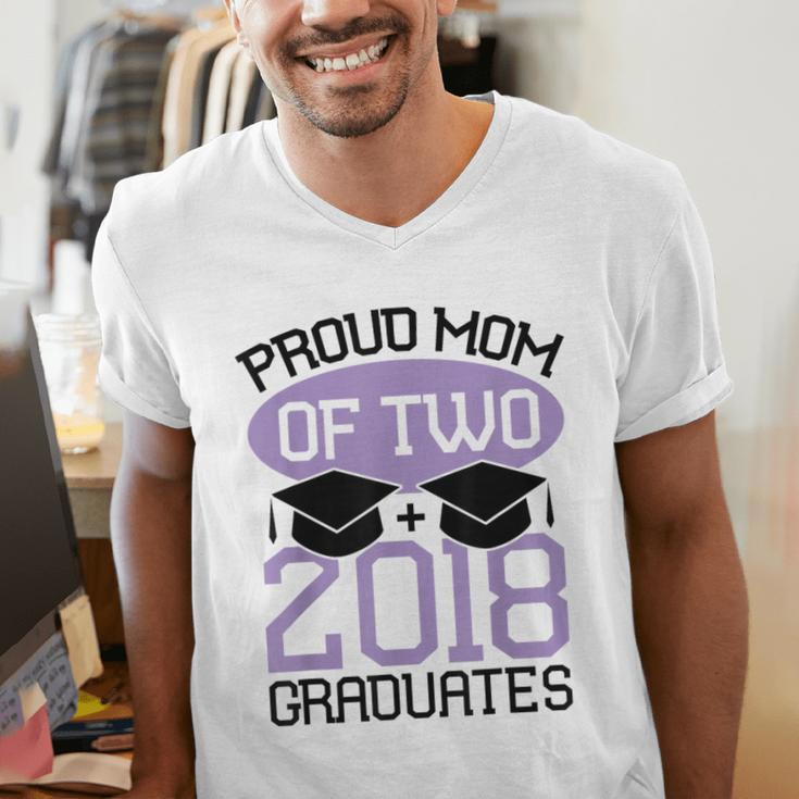 Graduation Shirt For Mom Of Twins Proud Mom Twins Tee Men's V-Neck T-Shirt