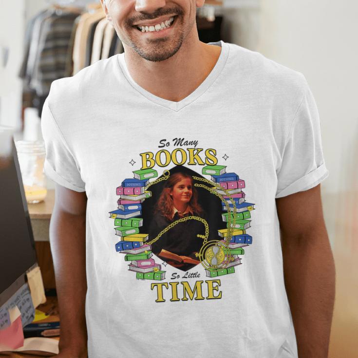 Harry Potter Hermione So Many Books So Little Time Portrait Men's V-Neck T-Shirt
