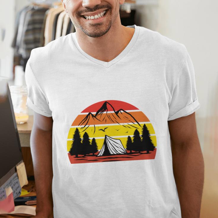 I Hate People That's Why I Camp Camper Meme Introvert Men's V-Neck T-Shirt