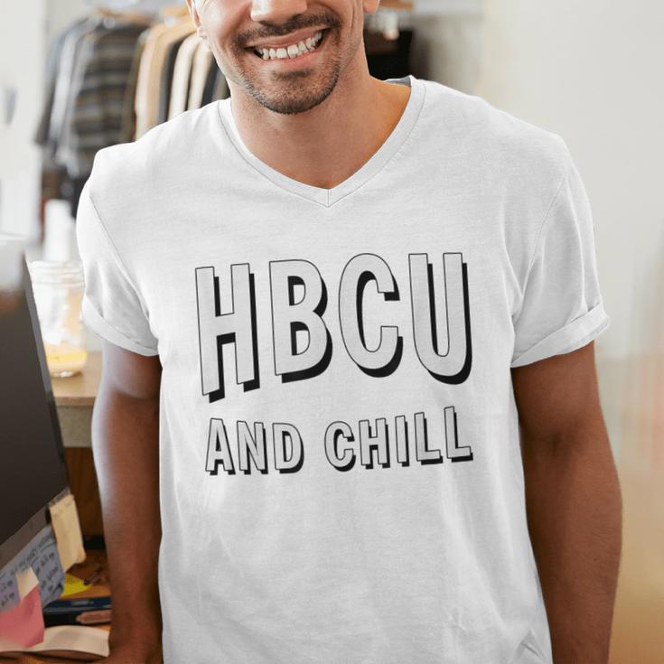 HBCU And Chill Support Alumni Graduation Education Men's V-Neck T-Shirt