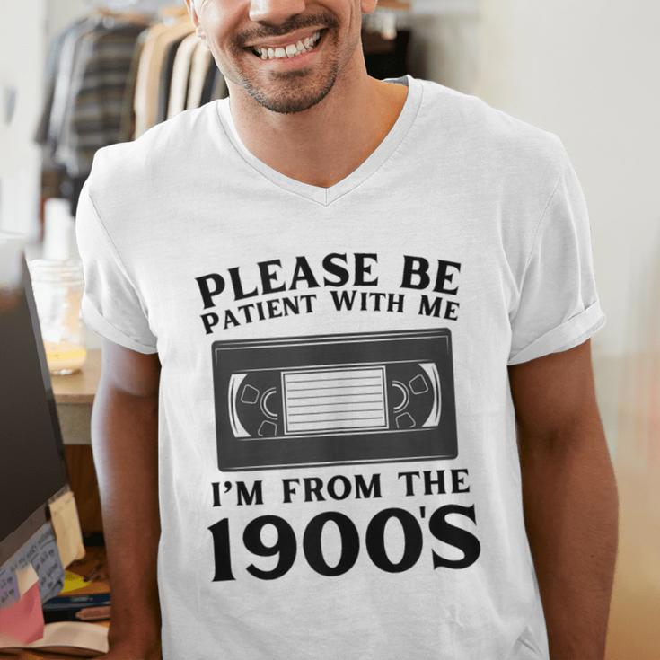 Over The Hill Please Be Patient I'm From The 1900s VHS Men's V-Neck T-Shirt Over The Hill Please Be Patient I'm From The 1900s VHS Men's V-Neck T-Shirt