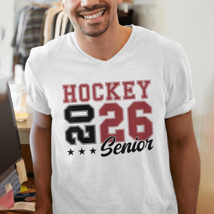 Hockey Senior Night Hockey Senior 2026 Graduation 59 Men's V-Neck T-Shirt