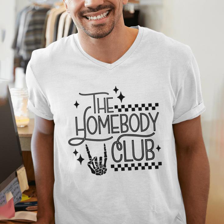 The Homebody Club Retro Introvert Antisocial Men's V-Neck T-Shirt