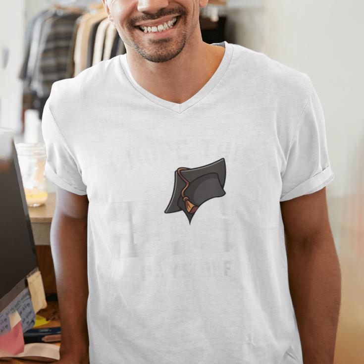 I Hope This BS Pays Off Graduation Bachelors Degree Men's V-Neck T-Shirt