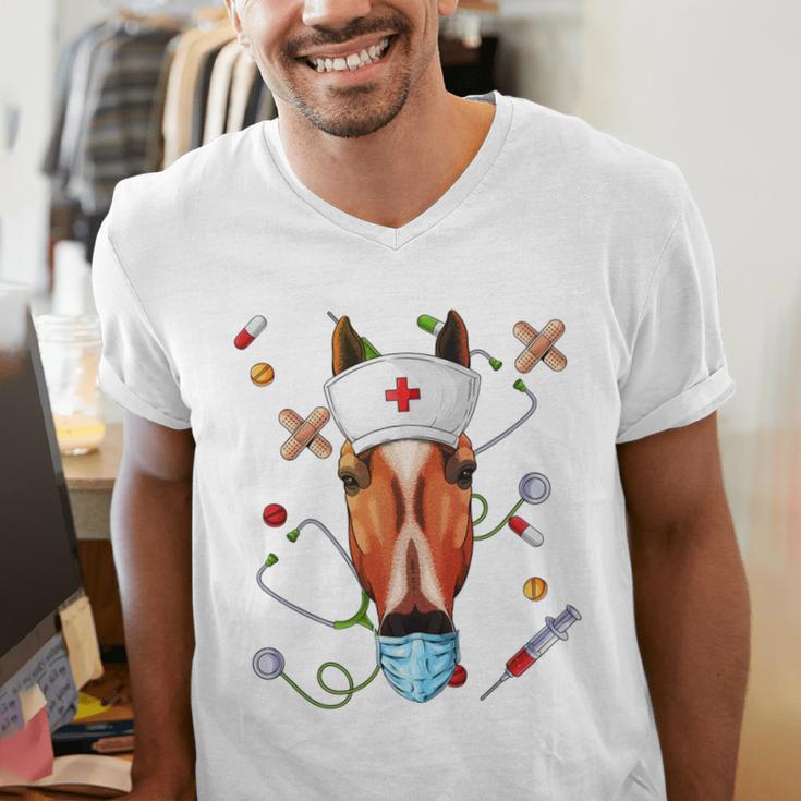 Horse Nurse RN ER Nursing School Graduation Men's V-Neck T-Shirt