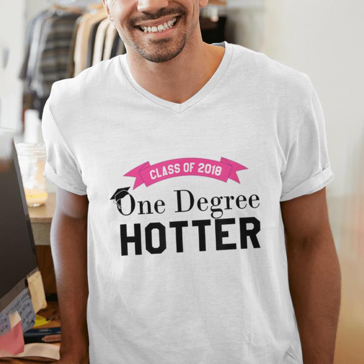 Hotter By One Degree Class Of 2018 Graduation T-Shirt Men's V-Neck T-Shirt