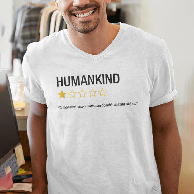 Humankind One Star Introvert People Rating Men's V-Neck T-Shirt Humankind One Star Introvert People Rating Men's V-Neck T-Shirt