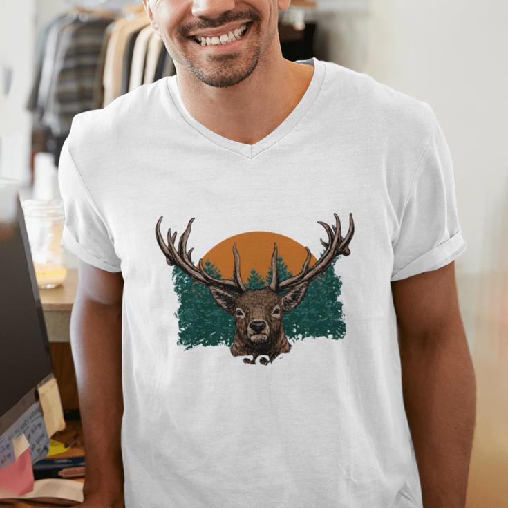 Hunting Is My Escape Introvert Hunter Antisocial Men's V-Neck T-Shirt