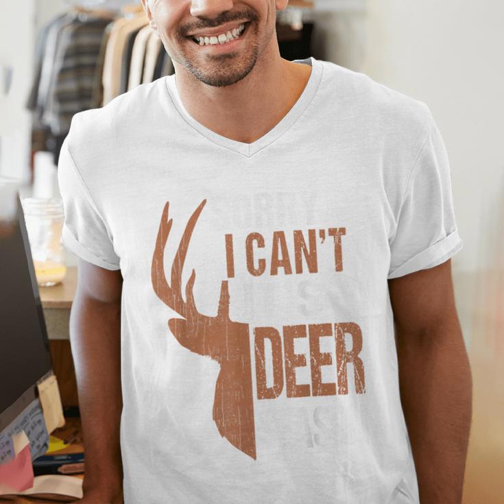 Hunting Sorry Deer Season Hunter Dad Father Day Men's V-Neck T-Shirt Hunting Sorry Deer Season Hunter Dad Father Day Men's V-Neck T-Shirt
