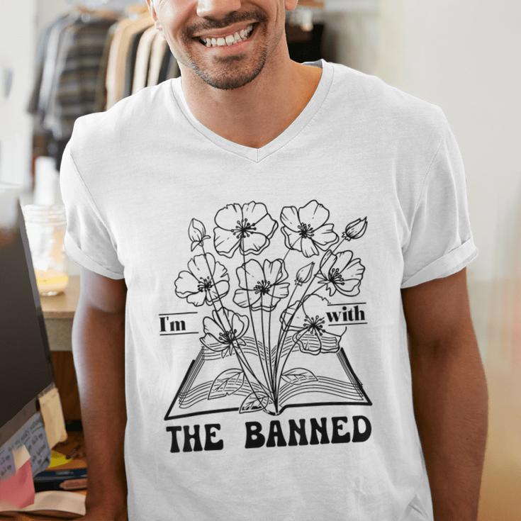 I'm With The Banned Banned Book Club Men's V-Neck T-Shirt