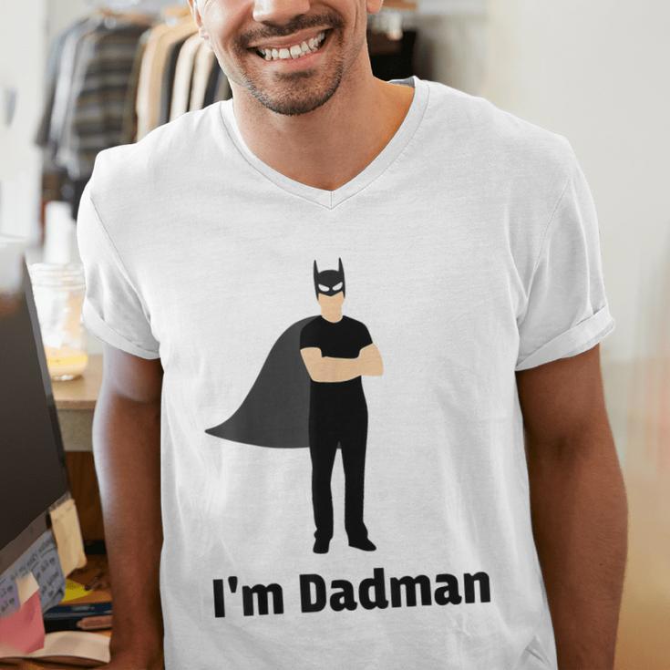 I'm Dadman Superhero Dad Father's Day Men's V-Neck T-Shirt